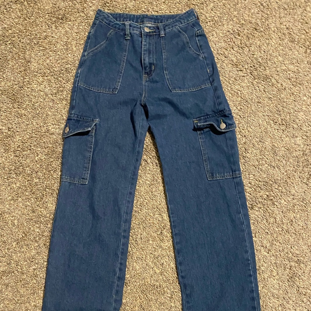 Blue cargo pants